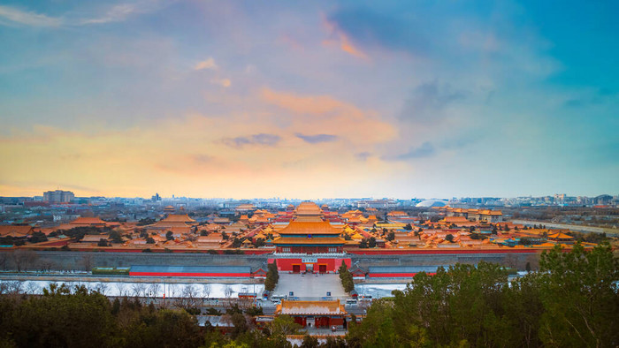 中国北京市紫禁城神门神门