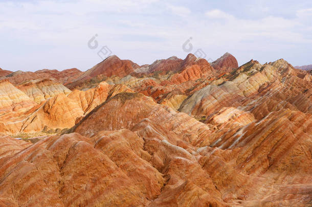 甘肃省赞杰丹霞风景区美丽的自然景观