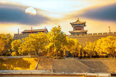 西安城墙。中国建筑中最大的纪念碑