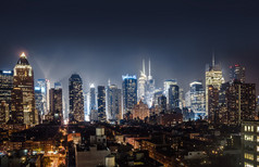曼哈顿中城的夜景