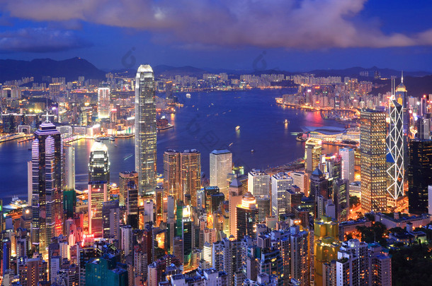 香港的夜景