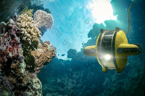 水下机器人探索深海--这张图片就是一个例子