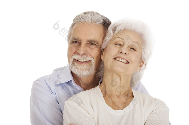 老人快乐夫妇的肖像