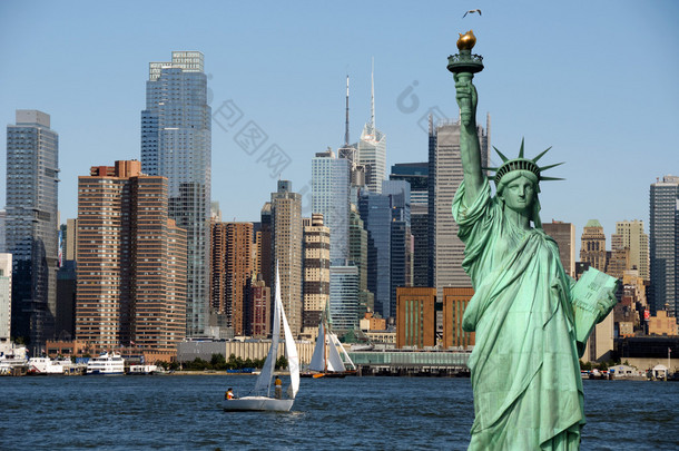 纽约城市景观、 旅游概念照片