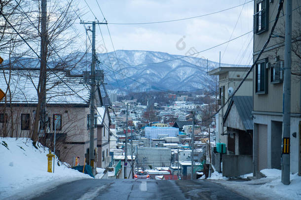 2018年<strong>12月</strong>22<strong>日</strong>, <strong>日</strong>本北海道 shiribeshi 县小塔鲁的雪景.