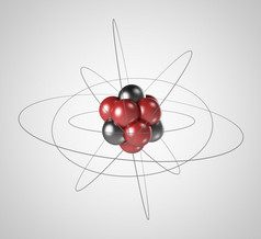 原子。基本粒子。核物理学的 3d 背景