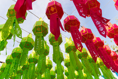 泰国传统装饰纸灯笼 
