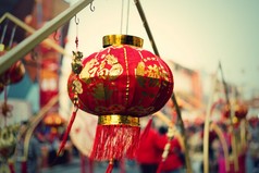 灯的中国新的一年，中国的灯笼