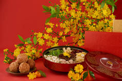 中国新年庆典美味传统食品