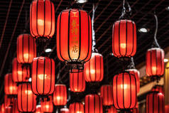 中国新年红灯笼。春节庆祝活动