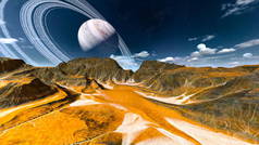 3d Cg 渲染的荒野。这张图片的元素由美国宇航局提供.