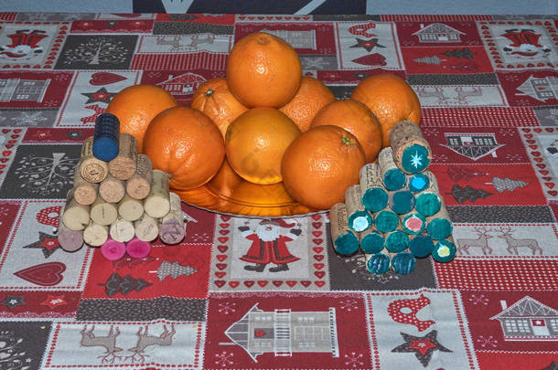 12月中旬柑橘类水果的静止生活  