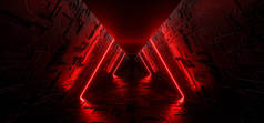 电脑隧道平面图激光霓虹灯科幻未来派红外光振动纹理墙体软墙软墙露台空旷事件发光线穿越黑暗之夜3D渲染图解
