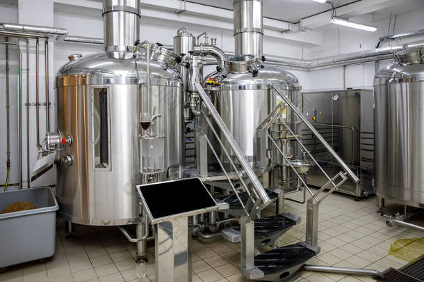 酿造啤酒的设备。小型酿酒厂、<strong>工艺</strong>啤酒生产