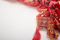 中国的新年装饰传统2021年中国的新年或农历新年背景.文字空间图像。（福字的意思是好运）)