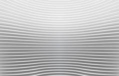 白浪抽象纹理.几何结构。白色条纹背景。3D渲染