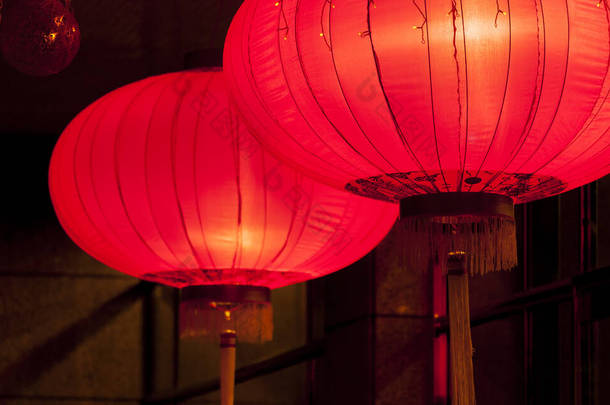 元宵节的中国灯笼