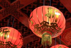 中国红灯笼迎接新年