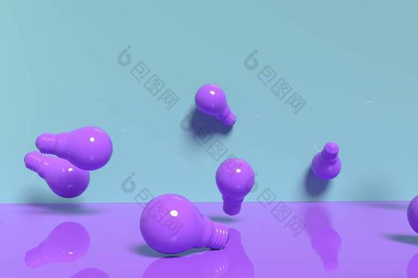 散射灯泡- 3D渲染