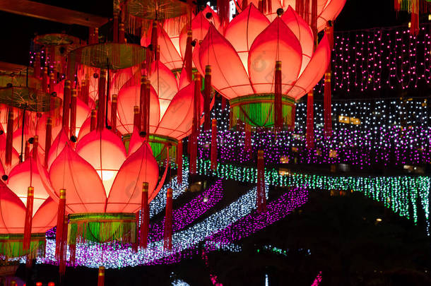 元宵节的中国灯笼