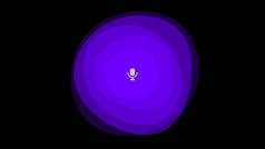 麦克风概念。紫罗兰图形元素.