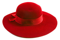 豪华妇女红色帽子