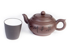 中国茶壶与茶杯