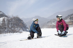 几个调整滑雪场的滑雪靴