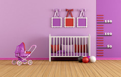 粉红色婴儿室