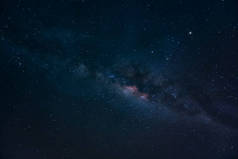 银河银河, 长期暴露在泰国海湾的星云天鹅的天文照片.