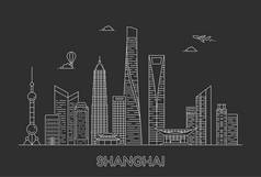 上海城市天际线.