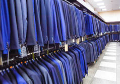 销售时尚和时尚的商务套装和夹克，用于商务风格、背景、服装
