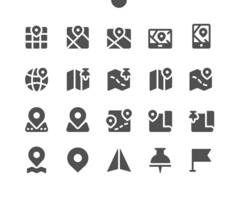 Maps Ui Pixel Perfect Well-crafted Vector Solid Icons 48x48 ready for 24x24 Grid for Web Graphics an