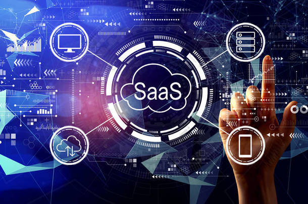 SaaS -作为一个服务概念的软件，<strong>按下</strong>一个<strong>按钮</strong>
