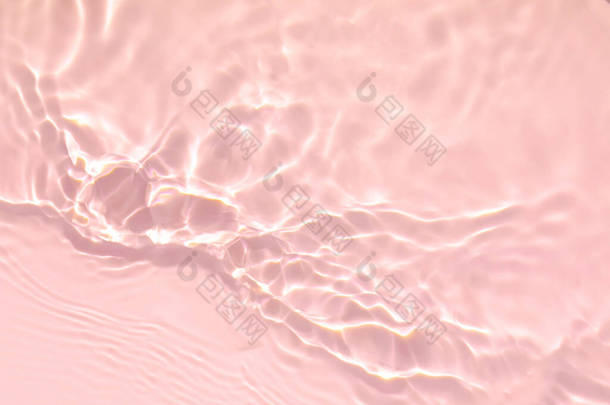 粉色透明清澈的水面纹理夏季背景