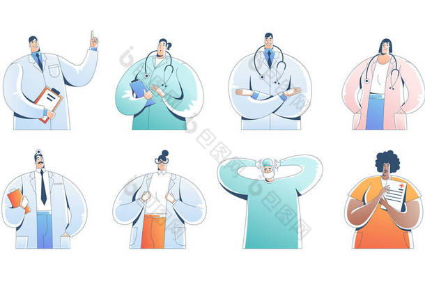 医生团队医护人员医生护士治疗师专业医院工作人员医护人员组.
