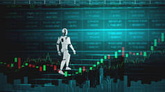 人工智能机器人利用机器学习控制的未来财务技术