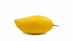 成熟的黄色芒果品种叫Nam Dok Mai 。一种原产于泰国的受欢迎的芒果。以白底分离的芒果牛米甜食