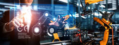 数字工业和工厂机器人技术的先进机器人臂系统