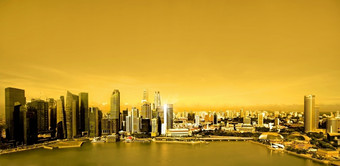 晚上<strong>场景金融</strong>区新加坡从的河