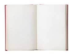 开放书与空白页面孤立的白色背景
