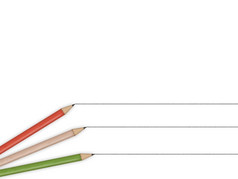 插图彩色的铅笔为学校而且孩子们