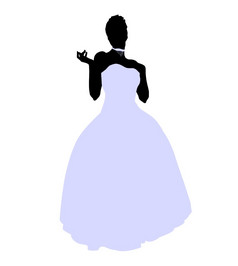 女人婚礼衣服轮廓插图白色背景