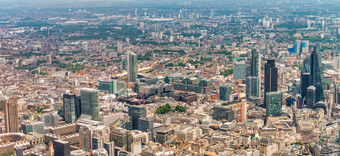 伦敦天际线空中视图业务建筑和摩天大楼企业概念