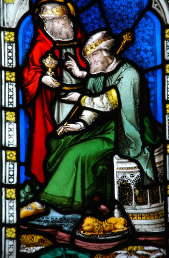 染色玻璃窗口格洛斯特大教堂英格兰曼联王国
