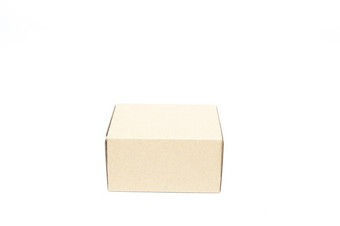 棕色（的）<strong>纸盒子</strong>白色背景矩形<strong>纸盒子</strong>白色背景可以部署很容易
