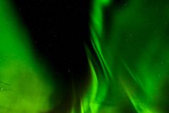 美丽的绿色极光北欧化工北部灯罗弗敦群岛挪威