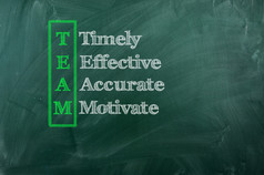 首字母缩写团队及时的有效的准确的动机