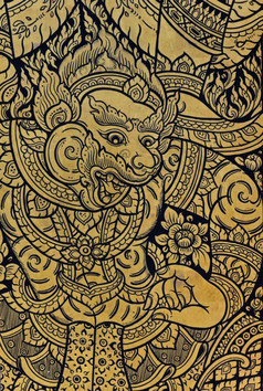 古老的泰国艺术hanuman-monkey