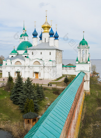 美丽的视图斯帕索-雅科夫列夫斯基修道院罗斯托夫大维利基俄罗斯